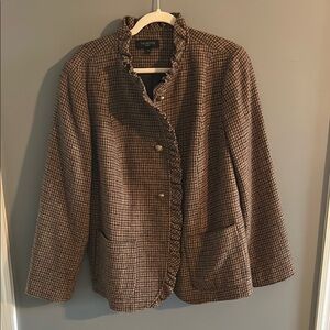 Talbots Brown Checkered Women's Jacket